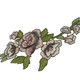 Sew On Rose Design Embroidered Patch Motif